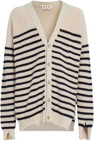 Marni Striped V-neck cardigan