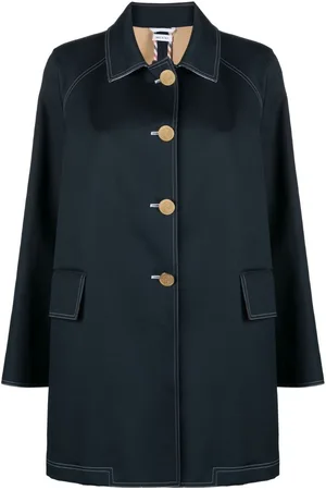 Thom Browne RWB-stripe cropped car coat