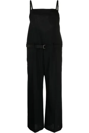 SACAI Belted wool-blend jumpsuit