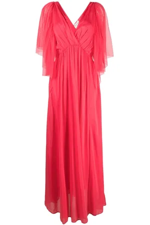 FORTE FORTE V-neck flutter-sleeves flared dress