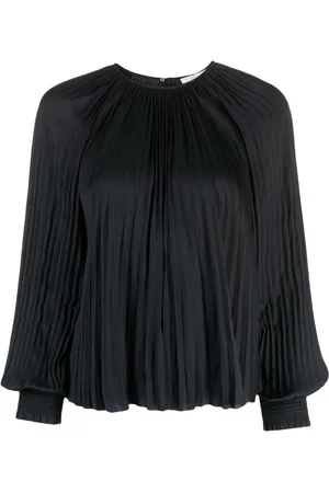 ULLA JOHNSON Pleat-detailing long-sleeve blouse