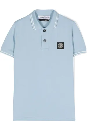 Stone Island Compass-motif cotton polo shirt