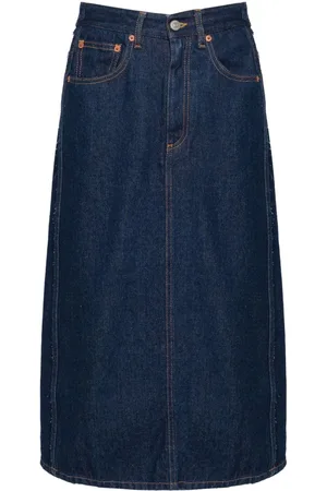 Maison Margiela Denim wrap midi skirt