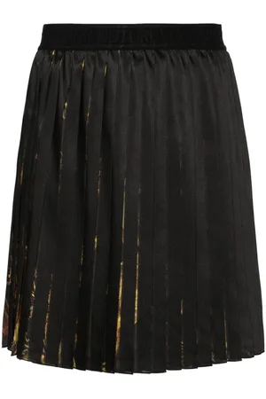 VERSACE Watercolour Couture-print pleated miniskirt