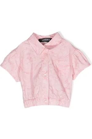 VERSACE Baroque-print buttoned blouse