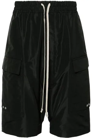 Rick Owens Drawstring drop-crotch cargo shorts