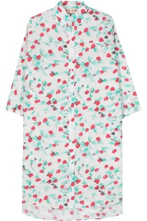 Marni Reverie-print cotton shirtdress