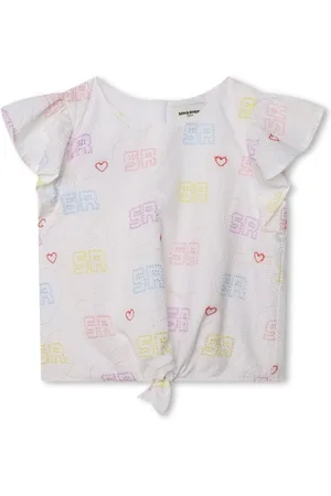 Sonia Rykiel Enfant Crystal-embellished cotton blouse