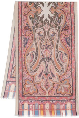 Etro Paisley-print cashmere blend scarf