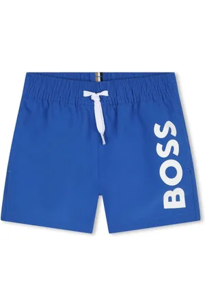HUGO BOSS Logo-print drawstring swim shorts