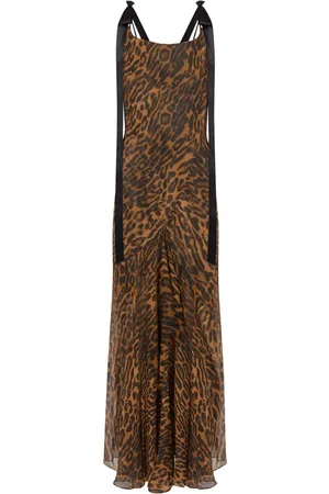 Nina Ricci Leopard-print silk maxi dress