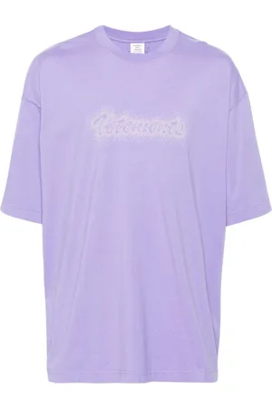 Vetements Stud-embellished cotton T-shirt