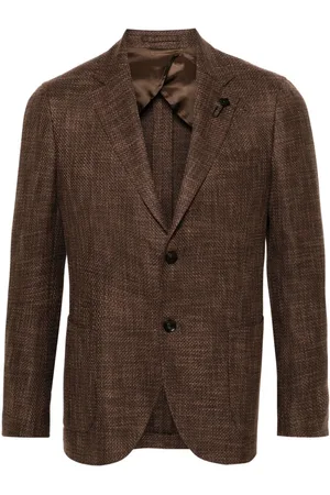LARDINI Notched-lapels single-breasted blazer