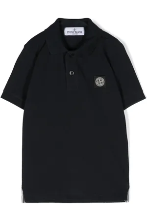Stone Island Compass-patch piqué polo shirt