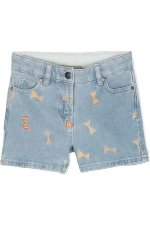 Stella McCartney Embroidered-motif denim shorts