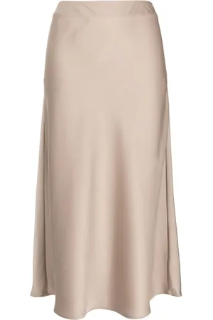 Calvin Klein High-waisted satin slip skirt