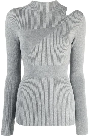 Calvin Klein Cut-out ribbed-knit top