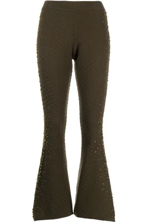 Izaak Azanei Sequin-embellished flared trousers