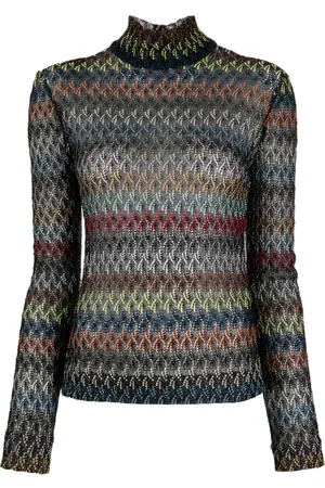 Missoni Metallic high-neck jumper