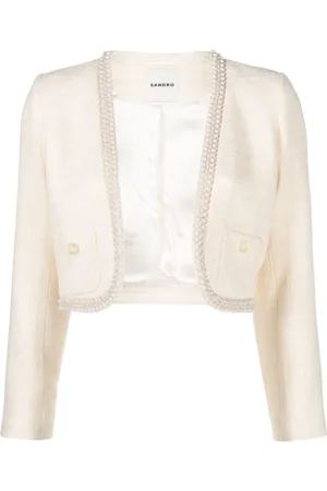 Sandro Vayene tweed cropped jacket