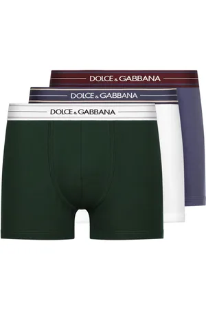 Dolce & Gabbana Set of three logo-tape cotton boxers