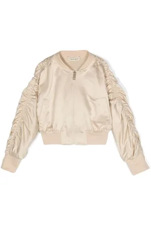 Twin-Set Ruched-detail bomber jacket