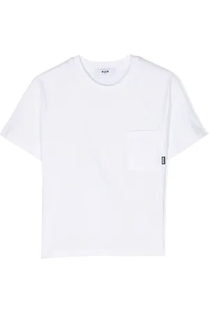 Msgm Patch-pocket cotton T-shirt