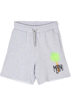 Msgm Logo-print cotton shorts
