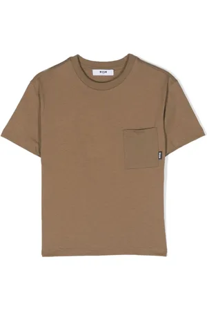 Msgm Patch-pocket cotton T-shirt