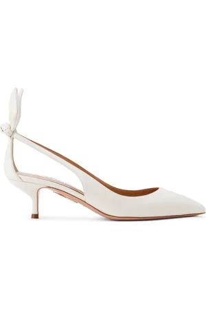 Aquazzura Bow Tie 50mm leather pumps