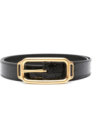 Tom Ford Crocodile-effect leather belt