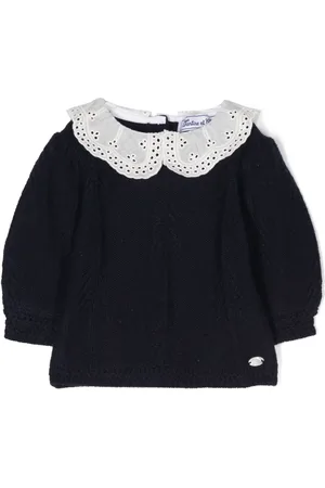 Tartine Et Chocolat Broderie anglaise-collar jumper