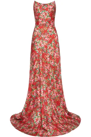 Markarian Tallulah rose-print silk gown