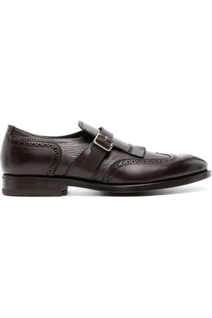 HENDERSON BARACCO Perforated-detailing leather monk shoes