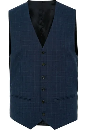 Fursac Prince-of-Wales-check wool waistcoat