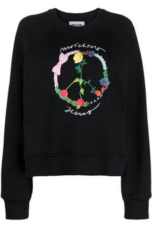 Moschino Peace sign-print cotton sweatshirt