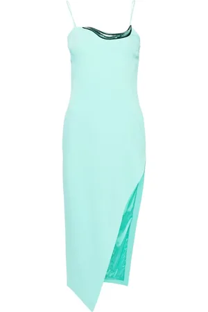 DAVID KOMA Appliqué-detail crepe midi dress