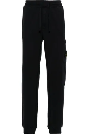 Stone Island Compass-badge cotton track pants