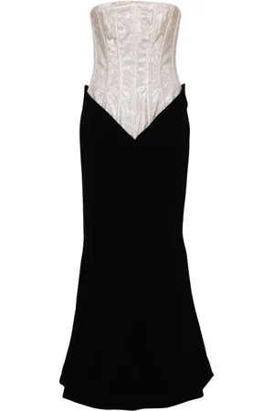 JEAN-LOUIS SABAJI Glittered crepe gown
