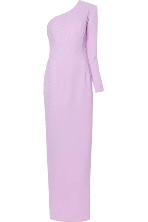 JEAN-LOUIS SABAJI Crystal-embellished crepe gown