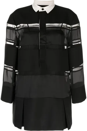 SACAI Contrasting-collar panelled minidress