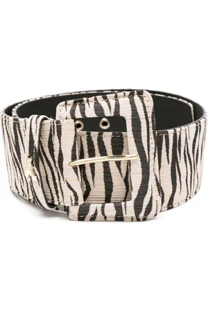 Patrizia Pepe Zebra-print buckle-fastening belt