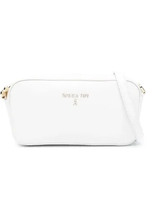Patrizia Pepe Small Graphic Case leather crossbody bag