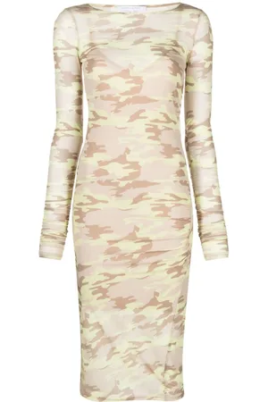 Patrizia Pepe Camouflage print tulle dress