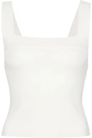 Simkhai Square-neck knitted top