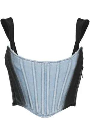 MUGLER Gradient-effect corset top