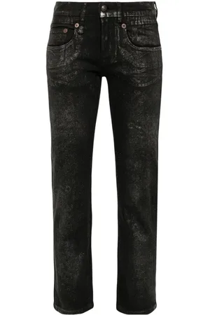 R13 Metallic skinny jeans