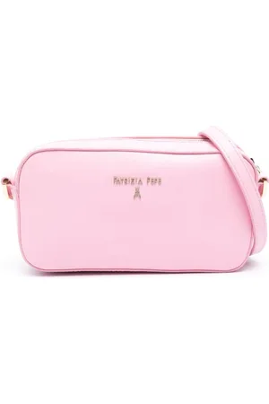 Patrizia Pepe Small Graphic Case leather crossbody bag