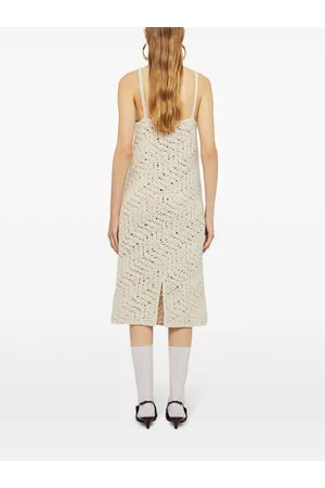 Jil Sander Embroidered cotton midi dress