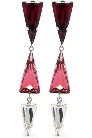 Patrizia Pepe Crystal-embellished triangle earrings
